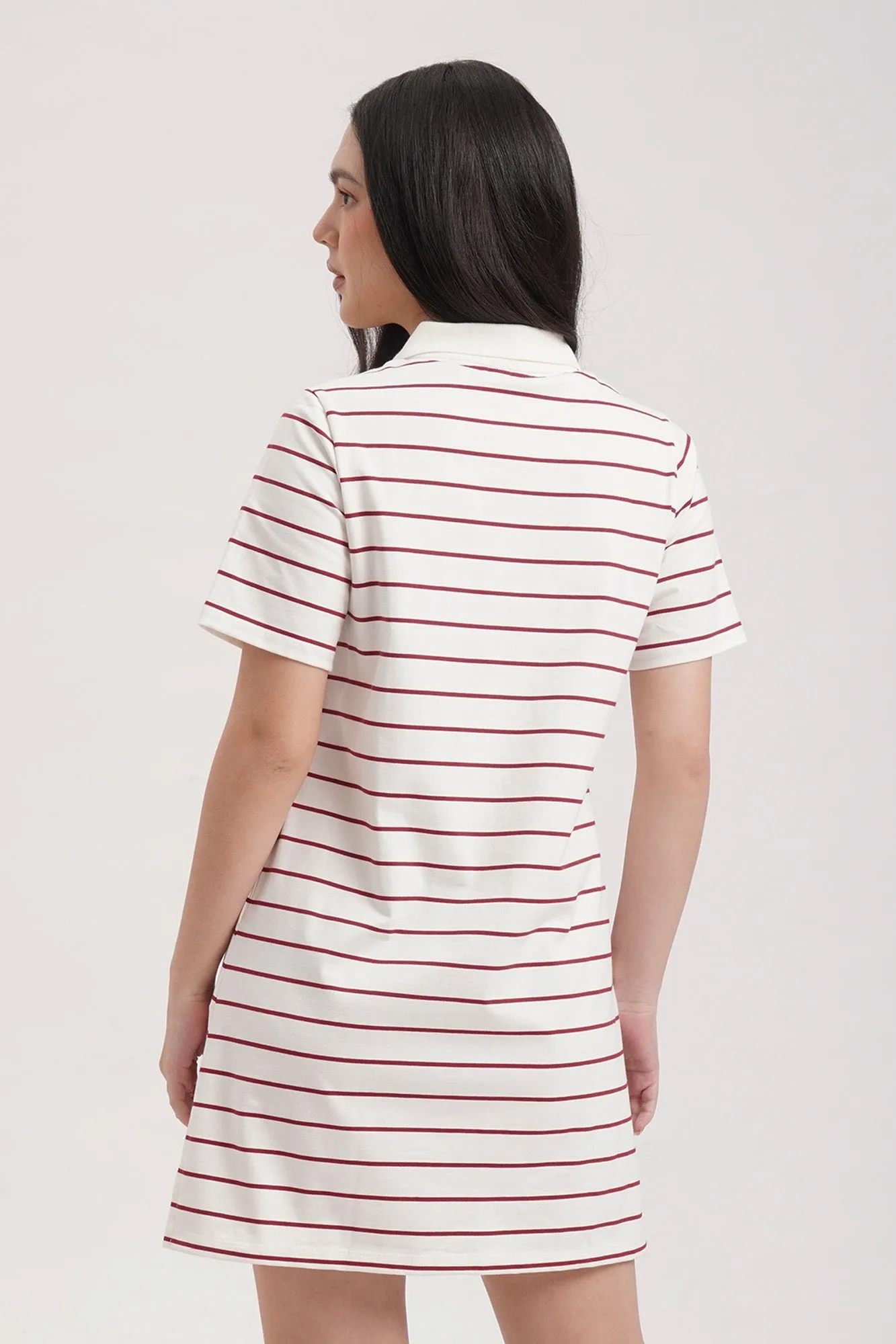 Relaxed Fit Striped Polo Dress