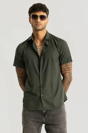 Rene Olive Plain Shirt