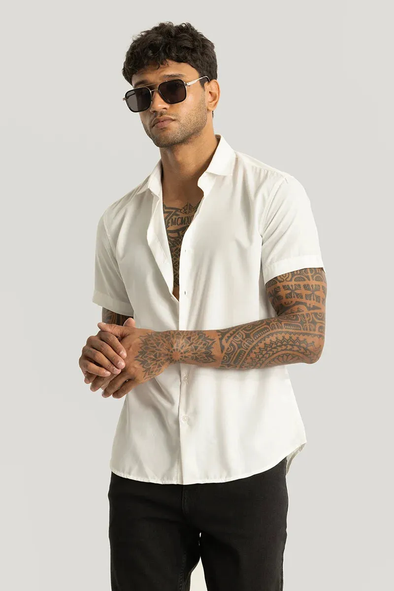 Rene White Plain Shirt