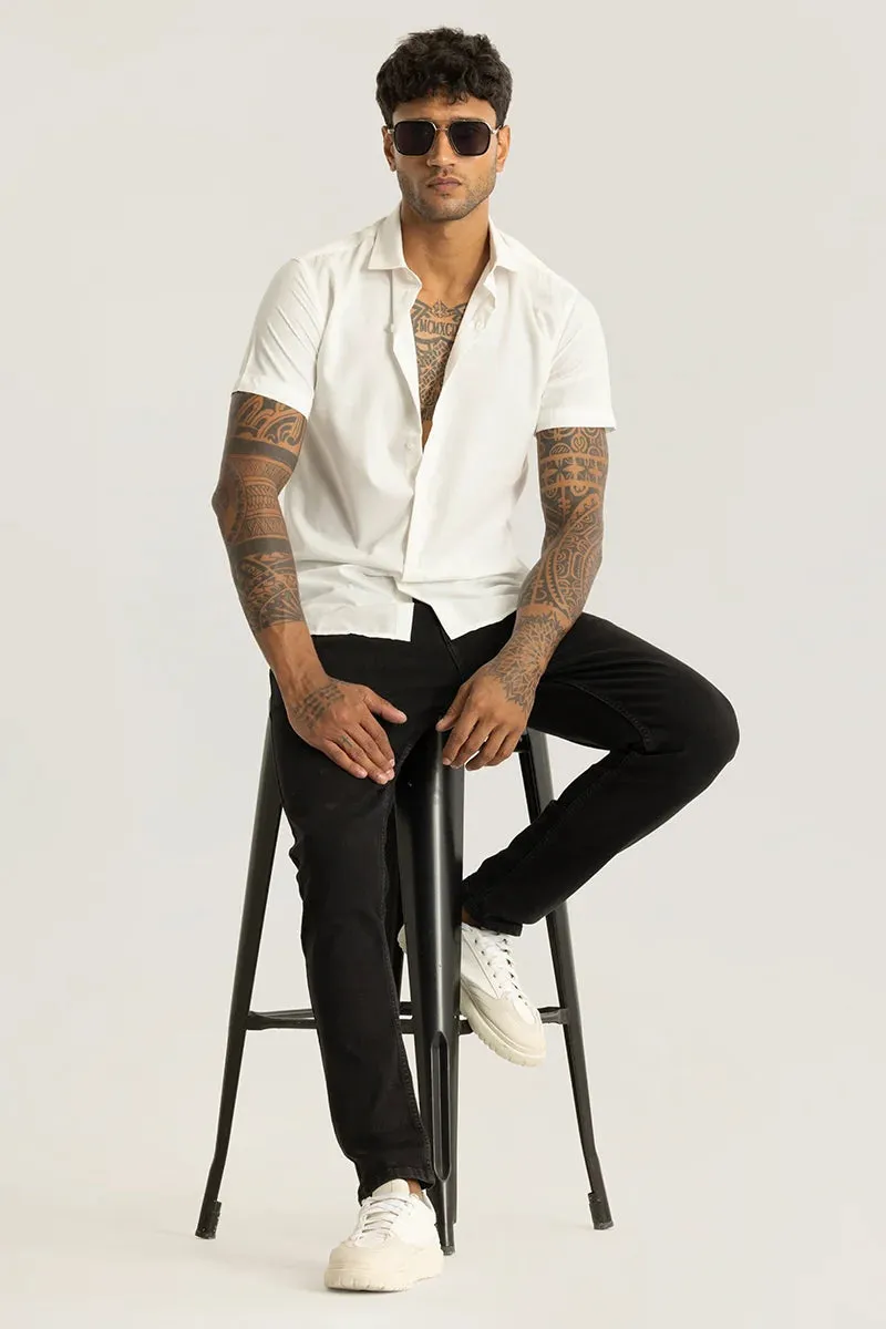 Rene White Plain Shirt