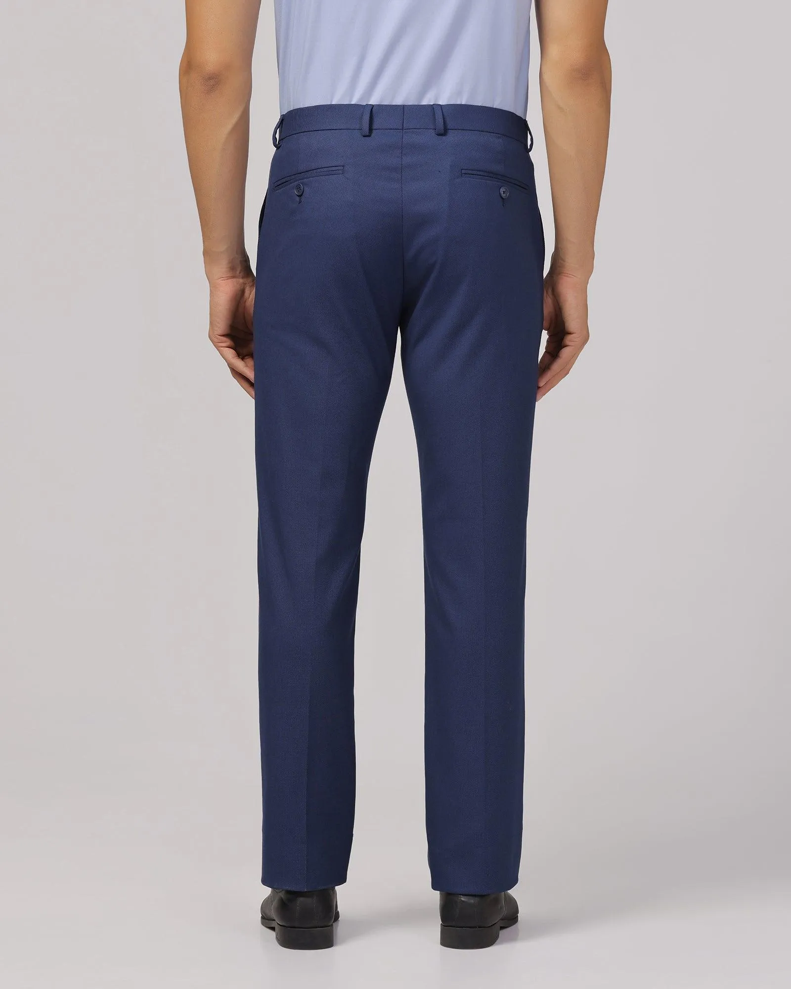 Slim Comfort B-95 Formal Navy Textured Trouser - Scout