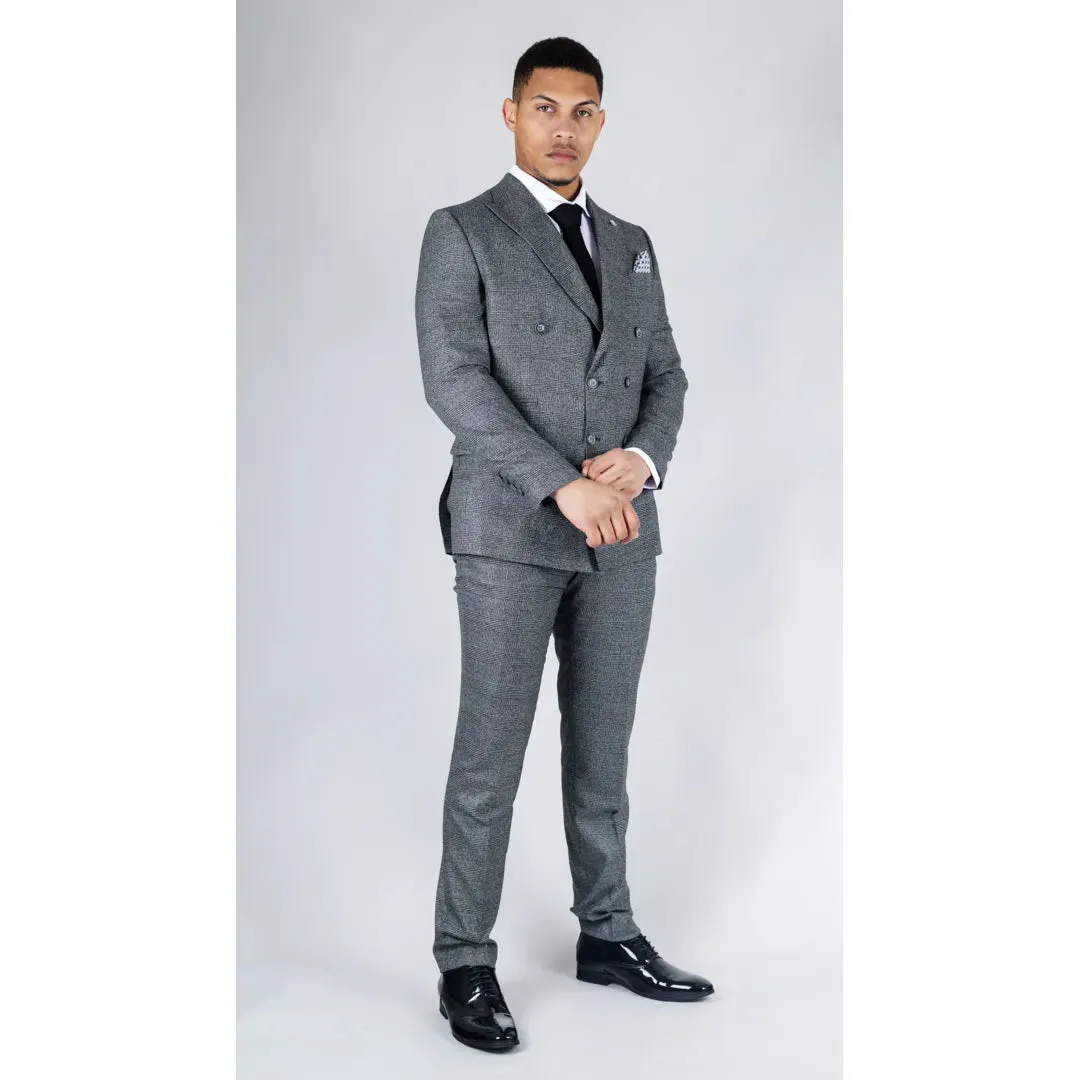 STZ90 - Men's Grey Double Breasted 2 Piece Suit