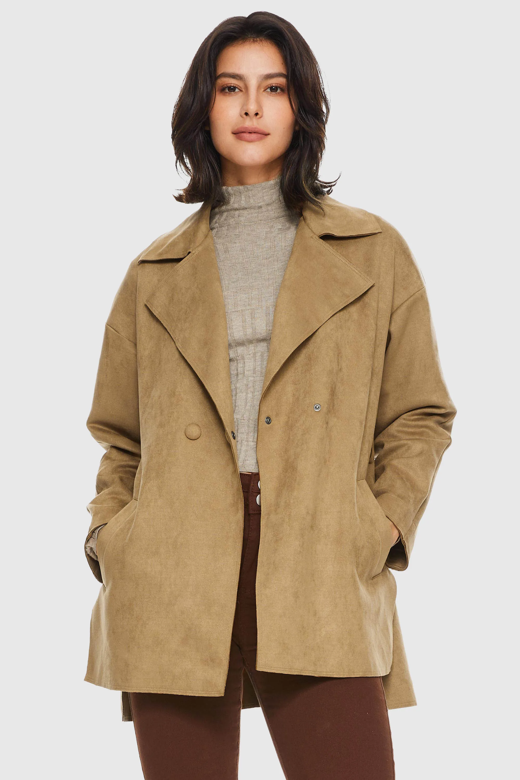 Suede Lightweight Trench