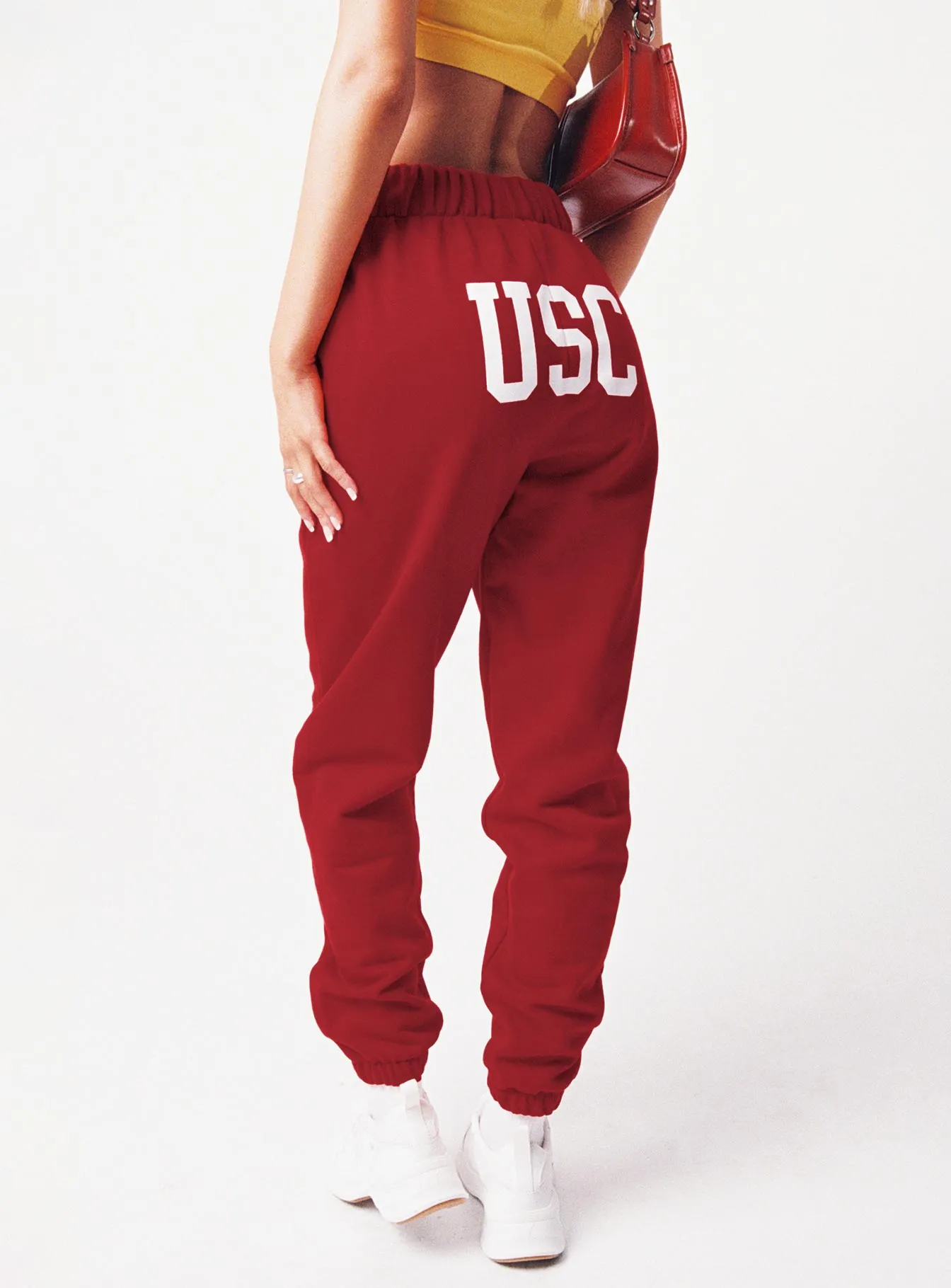 USC Sweatpants Cardinal Red / White