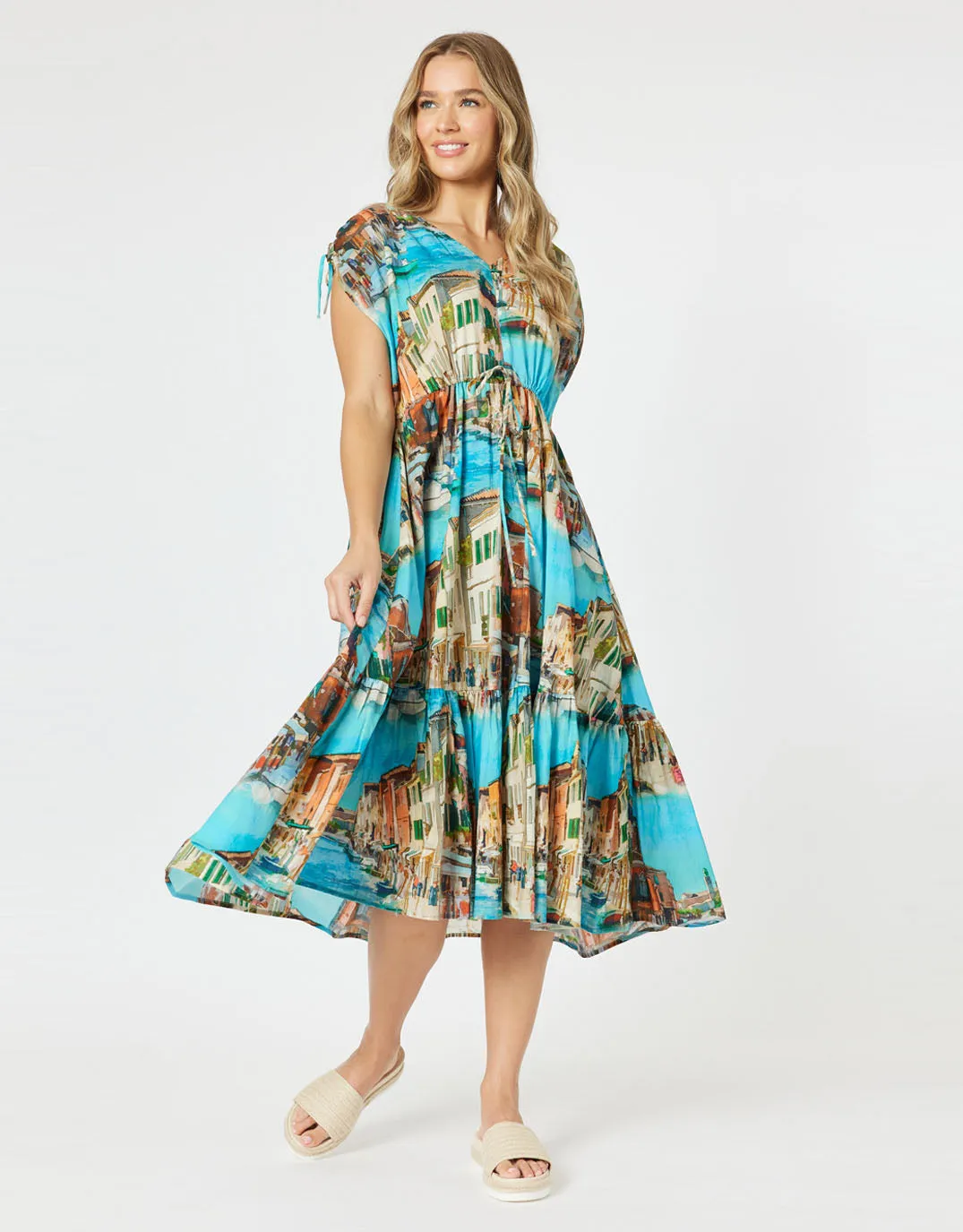 Venice Midi Dress - Blue