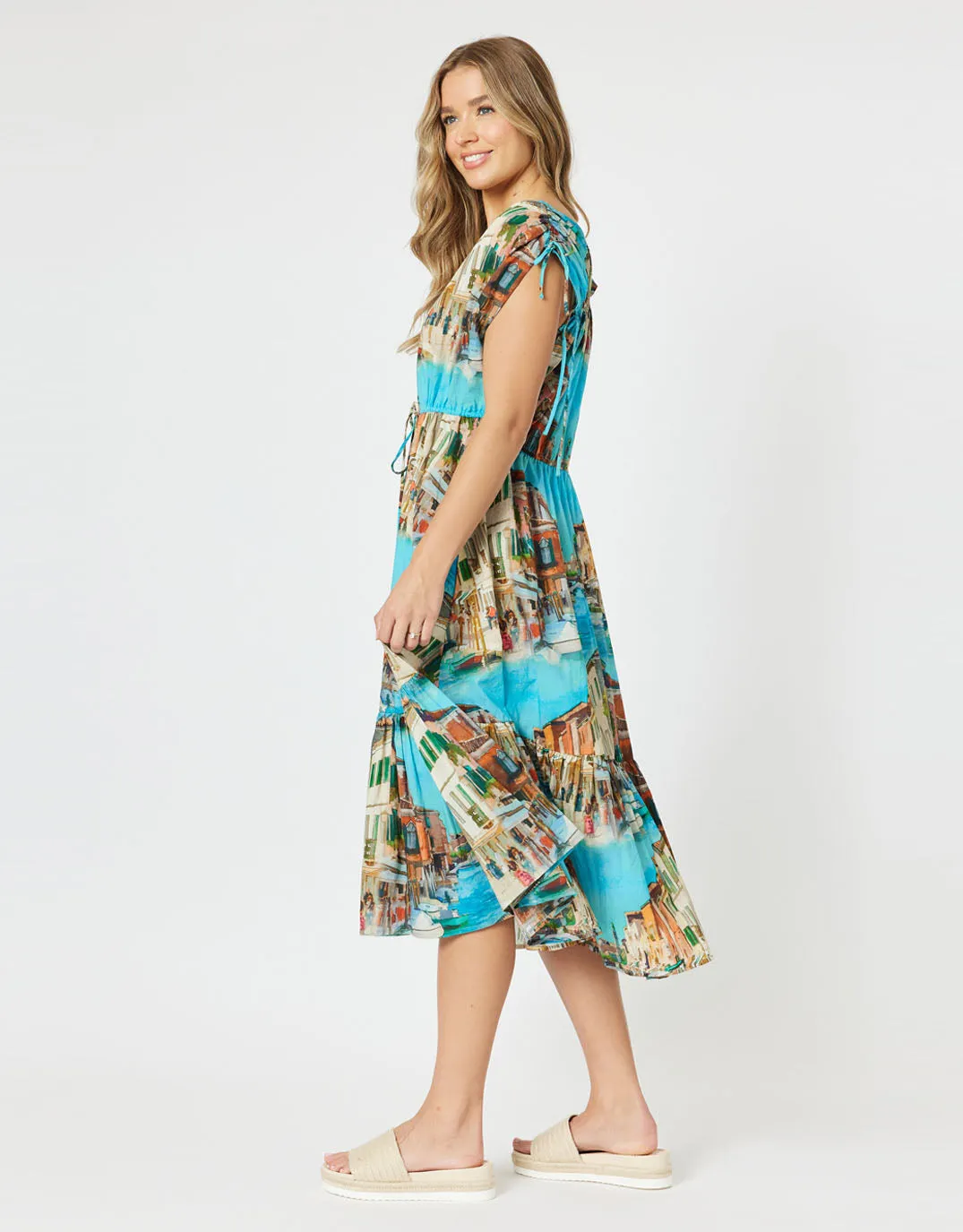 Venice Midi Dress - Blue