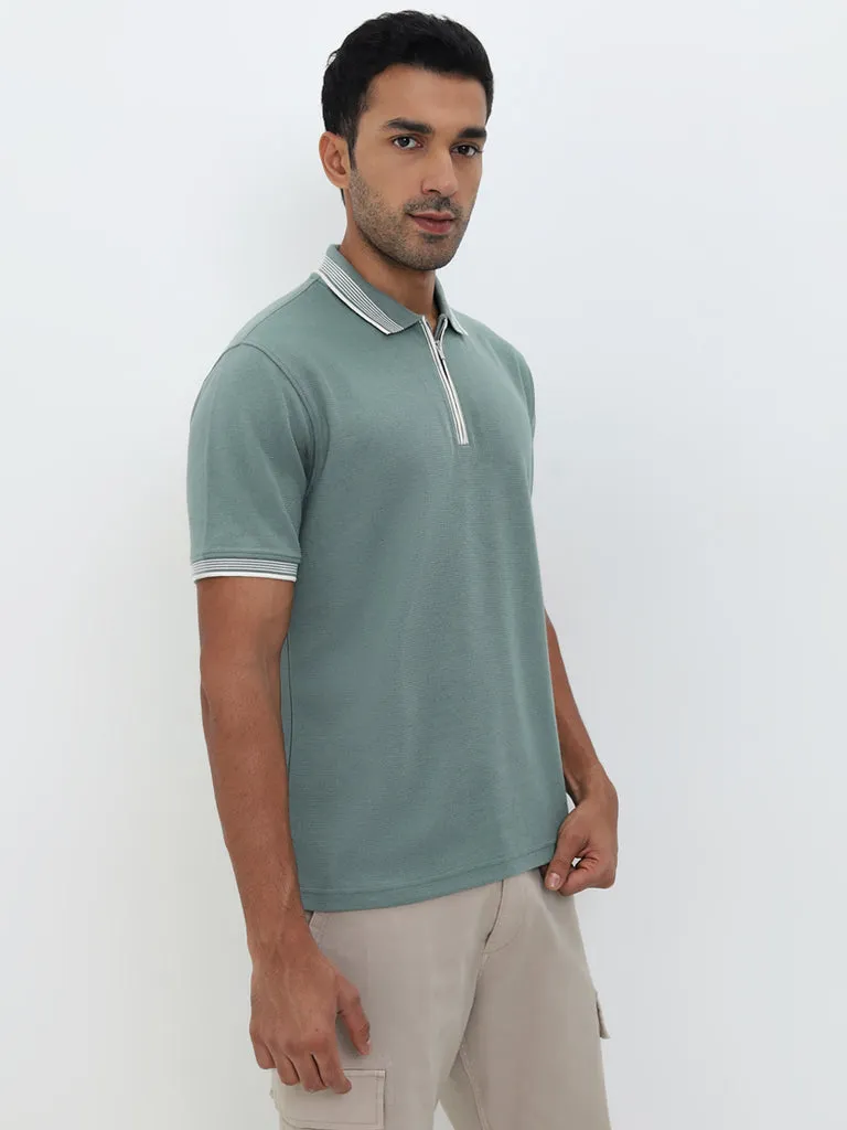 WES Casuals Sage Relaxed-Fit Polo T-Shirt